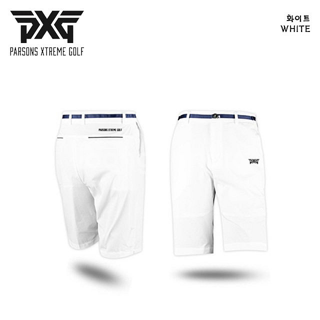 PXG 골프웨어 남성 히든밴드 냉감 자수로고 하프 팬츠--1