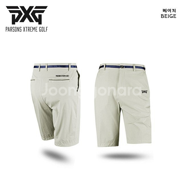 PXG 골프웨어 남성 히든밴드 냉감 자수로고 하프 팬츠--2