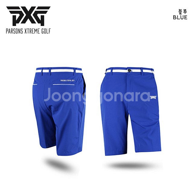 PXG 골프웨어 남성 히든밴드 냉감 자수로고 하프 팬츠--3