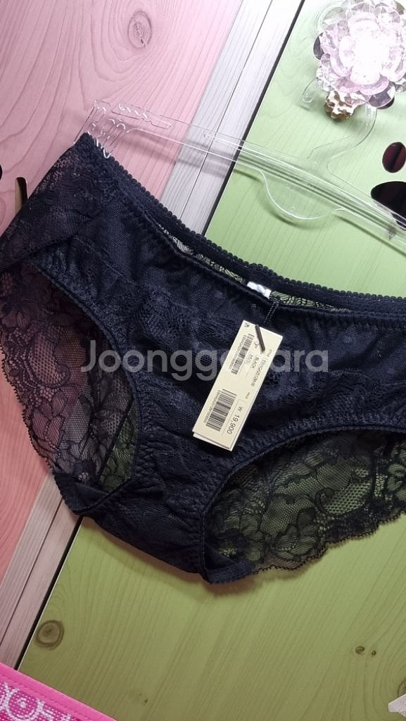 에블린 블랙 올 플라워 노라인팬티 85S~90S--0
