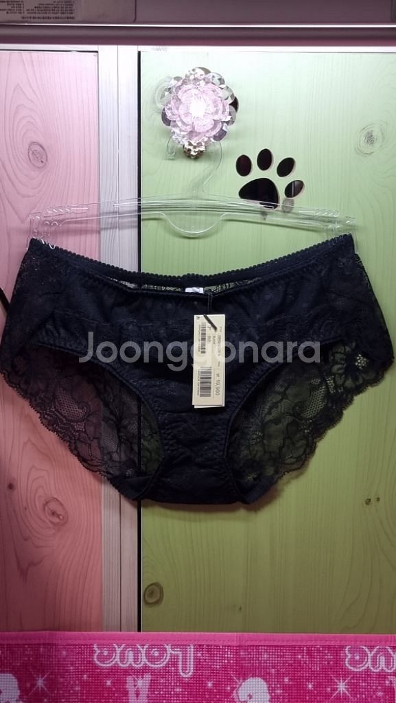 에블린 블랙 올 플라워 노라인팬티 85S~90S--3