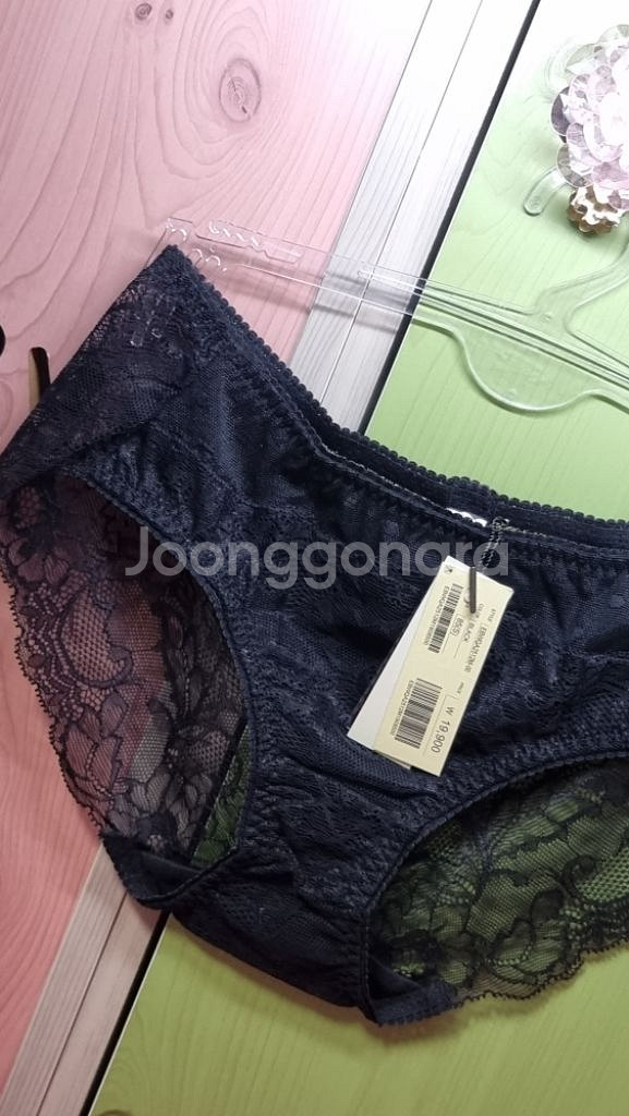 에블린 블랙 올 플라워 노라인팬티 85S~90S--4