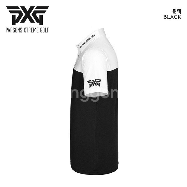 PXG 골프웨어 남성 반 배색 냉감 반팔 카라티--4