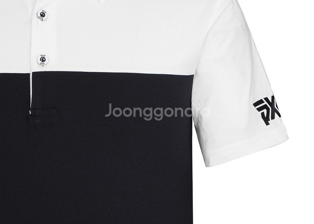 PXG 골프웨어 남성 반 배색 냉감 반팔 카라티--7