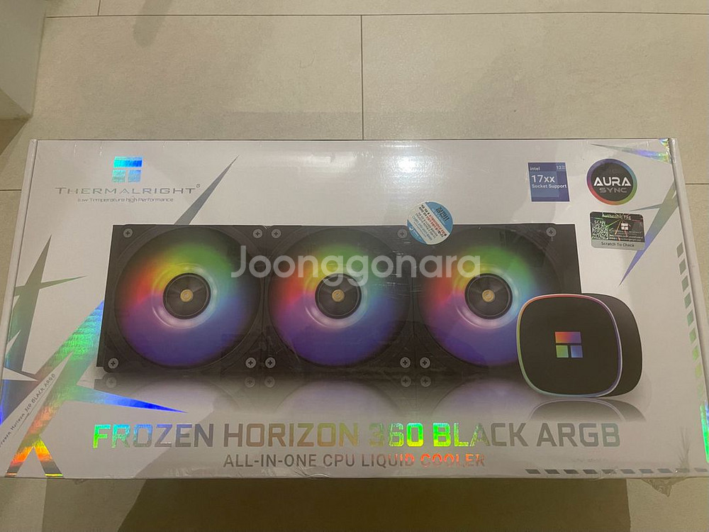 미개봉 써멀라이트 프로즌 호라이즌 360 ARGB 블랙--0