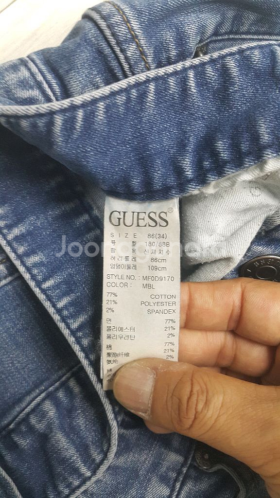GUESS 게스정품(사방스판) 34인치(No.584)--5