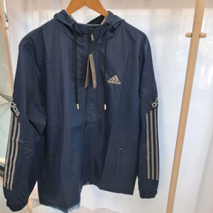아디다스 남성 블루 바람막이 2XL