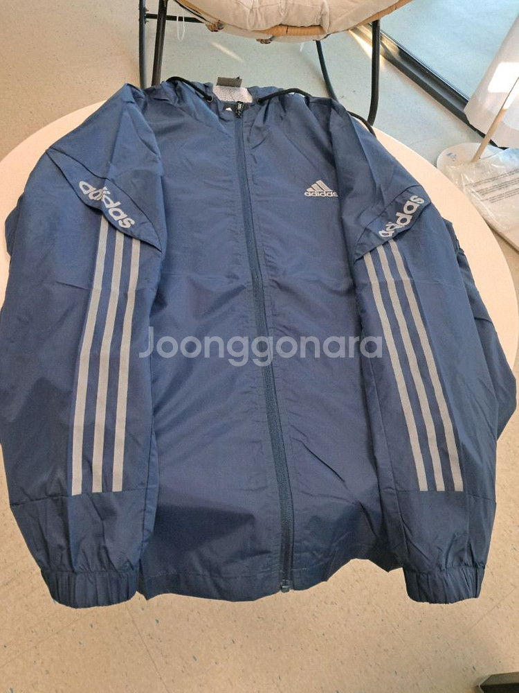 아디다스 남성 블루 바람막이 2XL--3