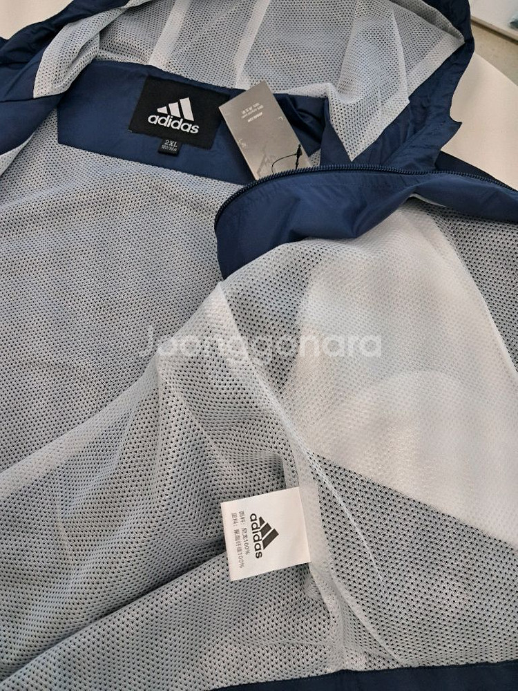 아디다스 남성 블루 바람막이 2XL--6