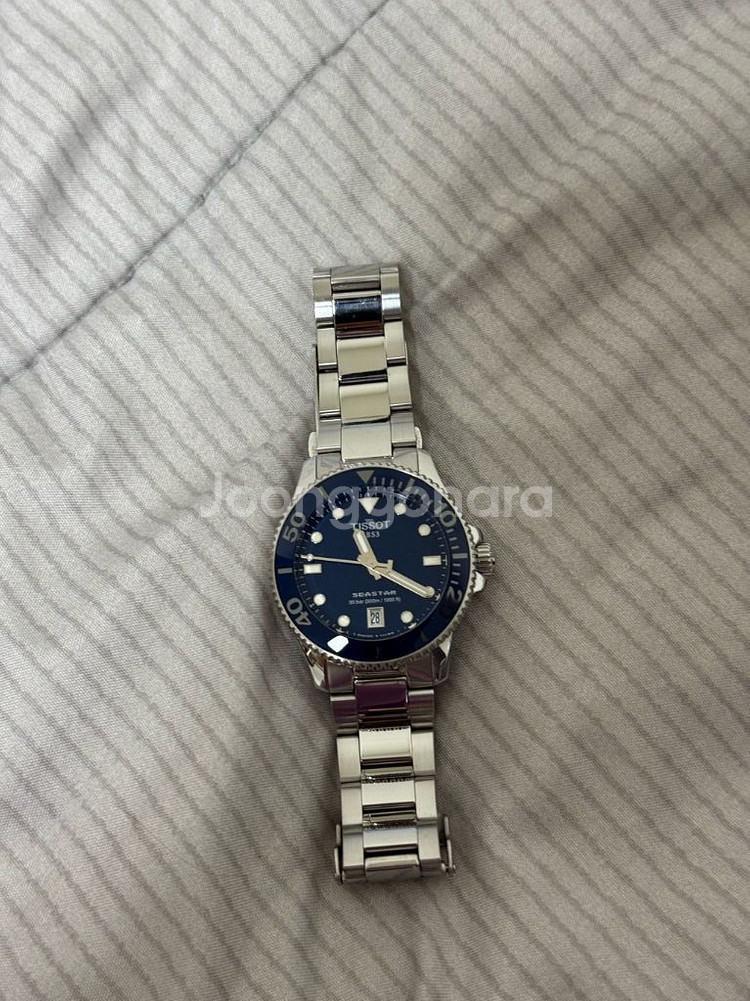 티쏘 씨스타 쿼츠 36mm 청판 민트급--0