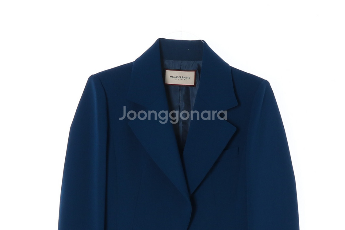 [S]모조에스핀 딥블루 하프 블레이저 테일러드재킷--1