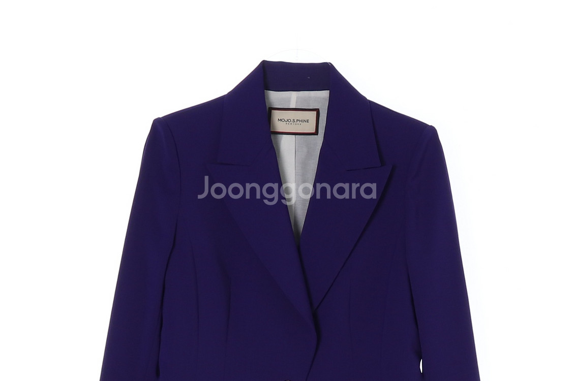 [S]모조에스핀 딥퍼플 하프 블레이저 테일러드재킷--1