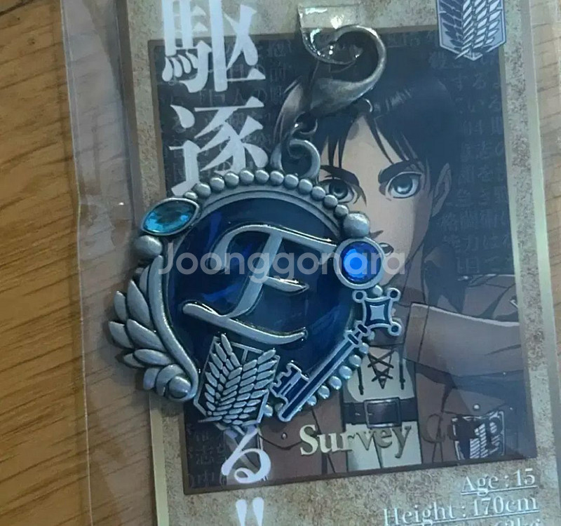 진격의거인 에렌 예거 고전 레터링 키링--0