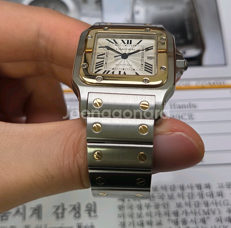 까르띠에 산토스 갈베 Ref.2941 18K콤비 오토매--6