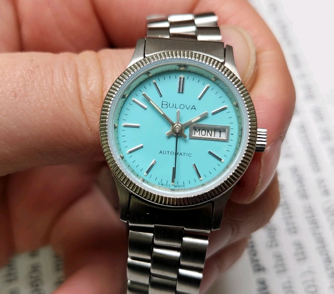 빈티지 부로바 데이데이트 민트 코인베젤 오토매틱 통줄