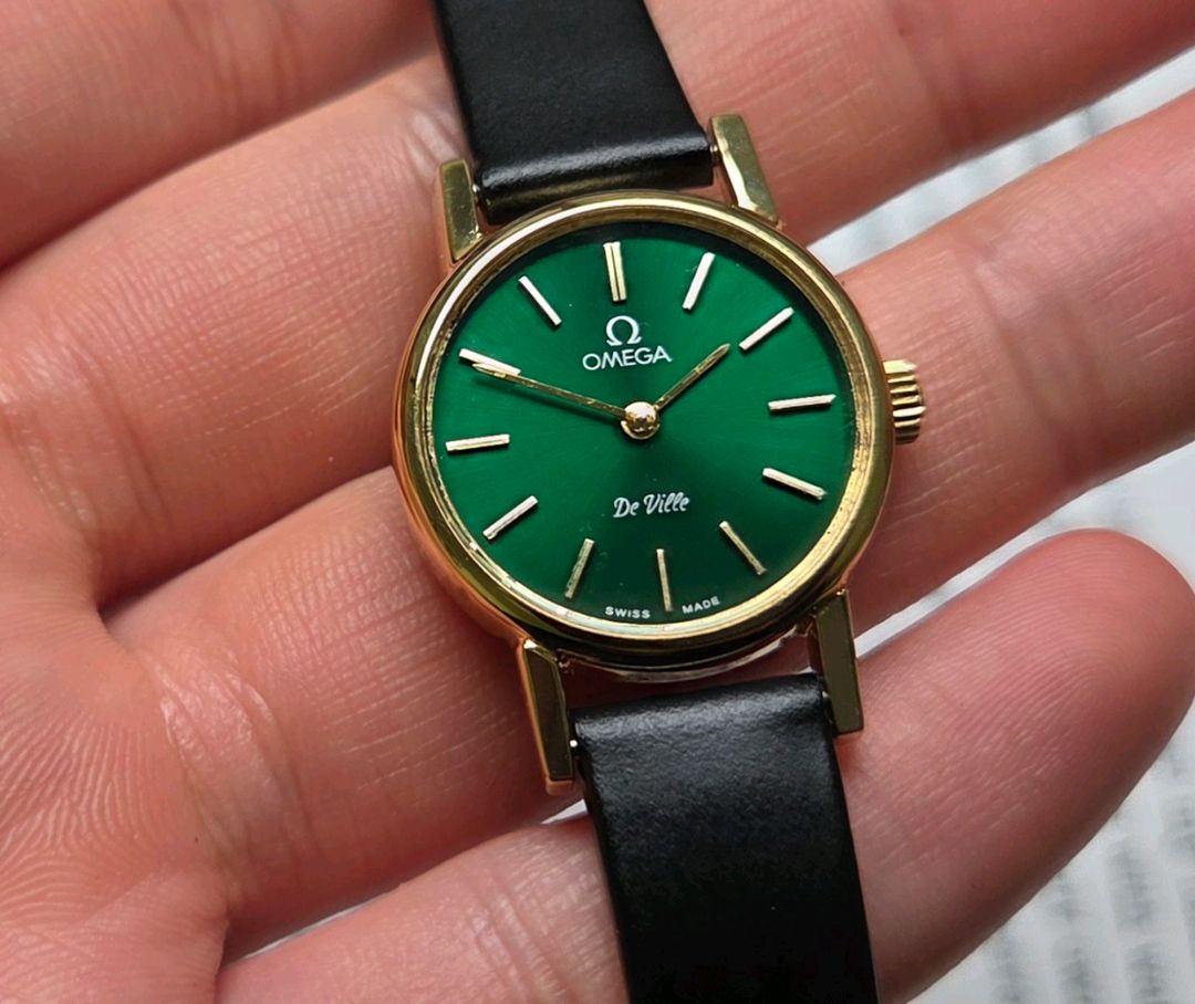 빈티지 오메가 드빌 동전코인 썬레이그린 수동 메커니컬