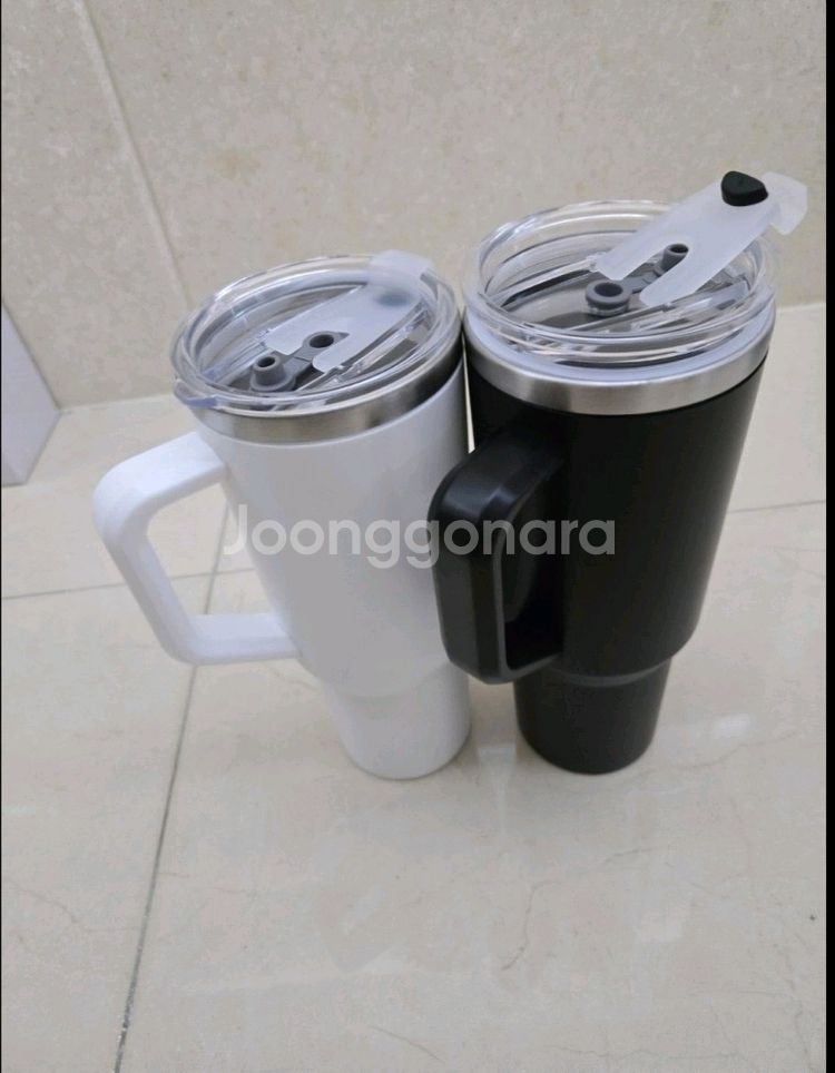 대용량 스탠텀블러 화이트/블랙(개당)--0