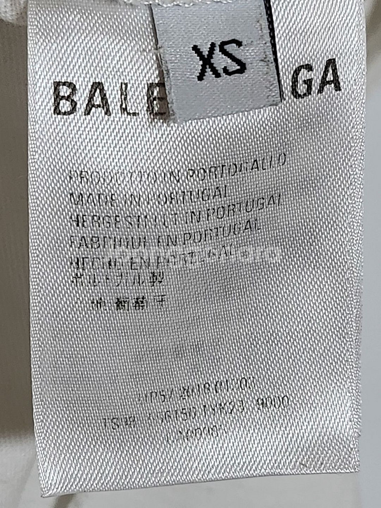 XS 발렌시아가 화이트 BB 로고 오버핏 반팔티 556--5