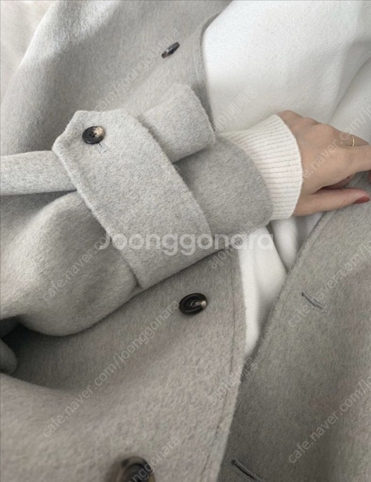 메리엔 뮤렛 리브 핸드메이드 코트 울 캐시미어 롱코트--5