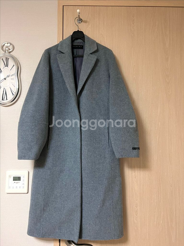 시슬리 SISLEY 울 캐시미어 앙고라 벌룬 셔링 코트--1