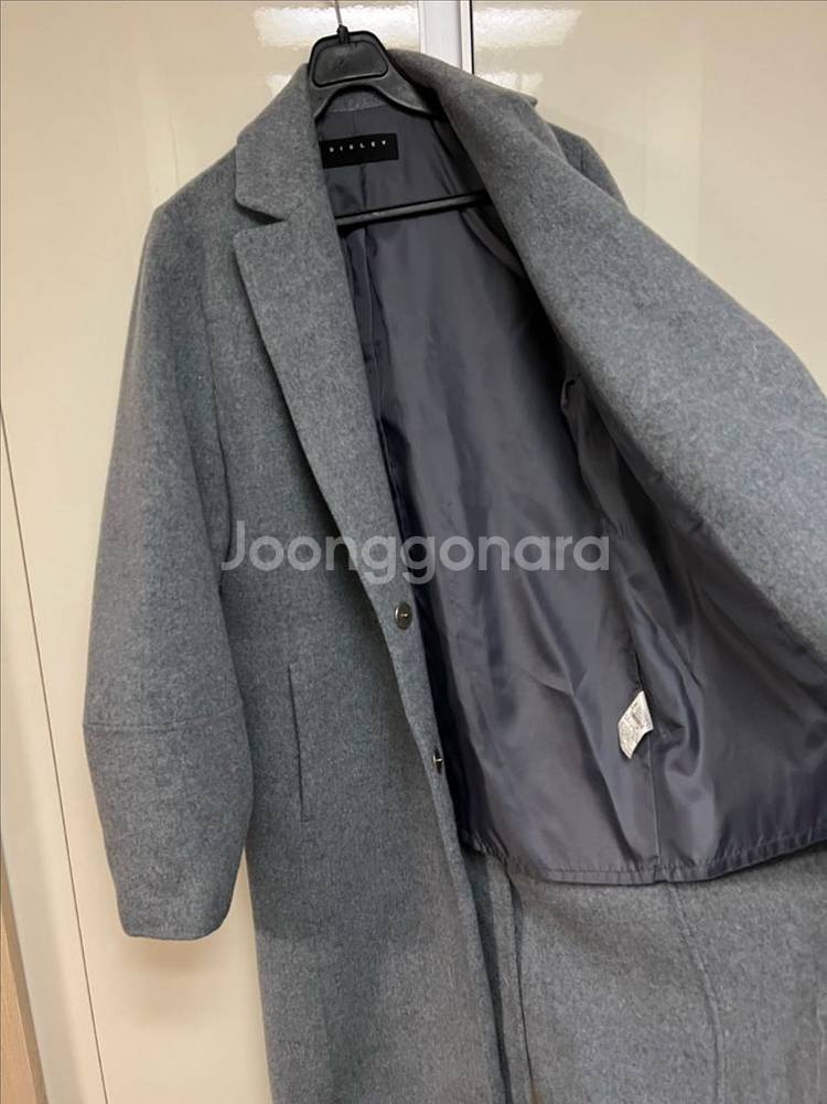 시슬리 SISLEY 울 캐시미어 앙고라 벌룬 셔링 코트--7