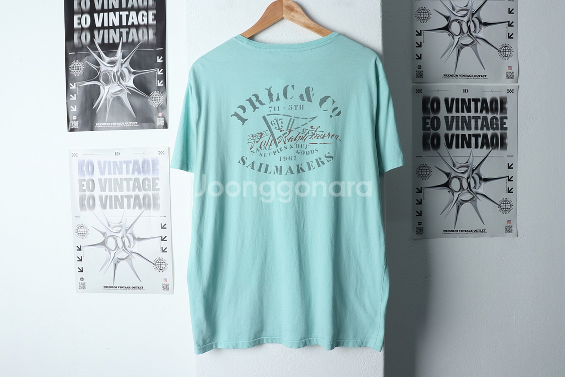 (L-XL) 폴로 랄프로렌 반팔 티셔츠 연블루--5