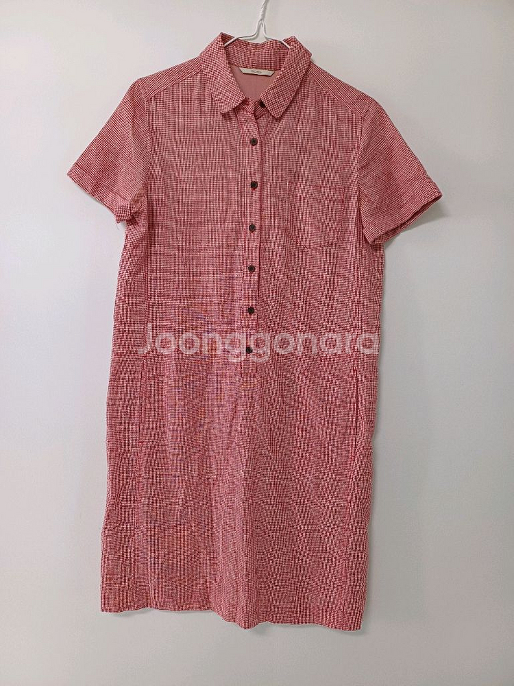 여성 BCBG 면.린넨 원피스 (오버핏90-95)--0