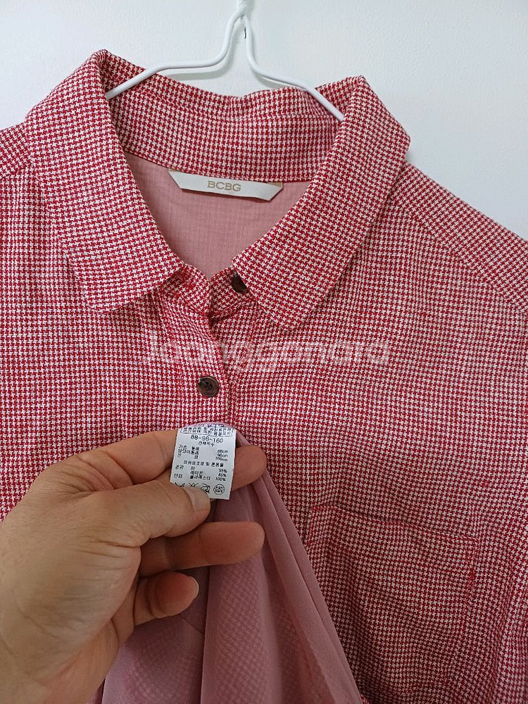 여성 BCBG 면.린넨 원피스 (오버핏90-95)--5