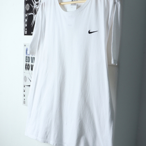 (2XL) 나이키 반팔 티셔츠 빅사이즈 화이트 스우시