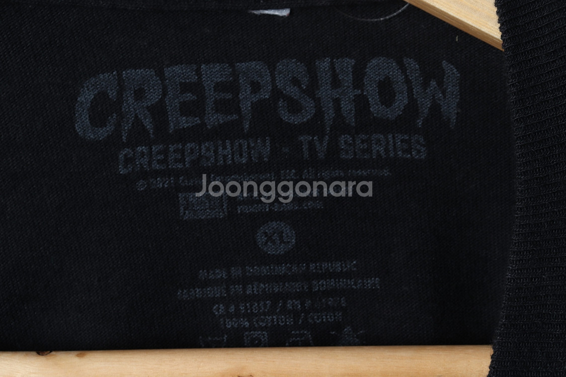 (L-XL) 브랜드빈티지 반팔 티셔츠 블랙 락티--4