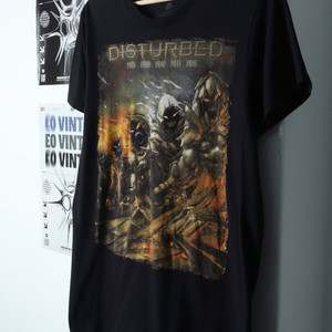 (L-XL) 브랜드빈티지 반팔 티셔츠 디스터브드 밴드