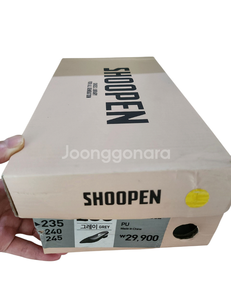 SHOOPEN 슬링백힐 그레이 새상품--3