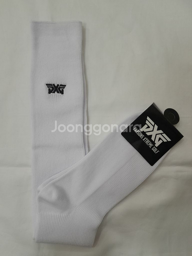 골프양말 2켤레 pxg 니삭스 무릎바로아래길이 흰 검--3
