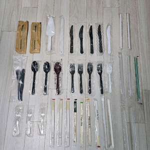 각종 일회용 수저 ? 들 (새상품)