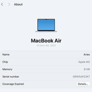 애플 맥북에어 15인치 M2 8GB 256GB