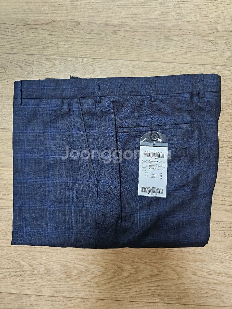 남성 정장바지 체크네이비 36 춘추복 3211 새상품--1