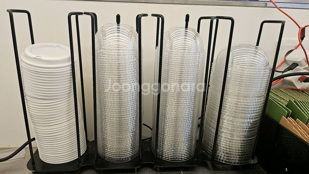 카페 5단 컵,뚜껑 4단 디스펜서 일괄--3