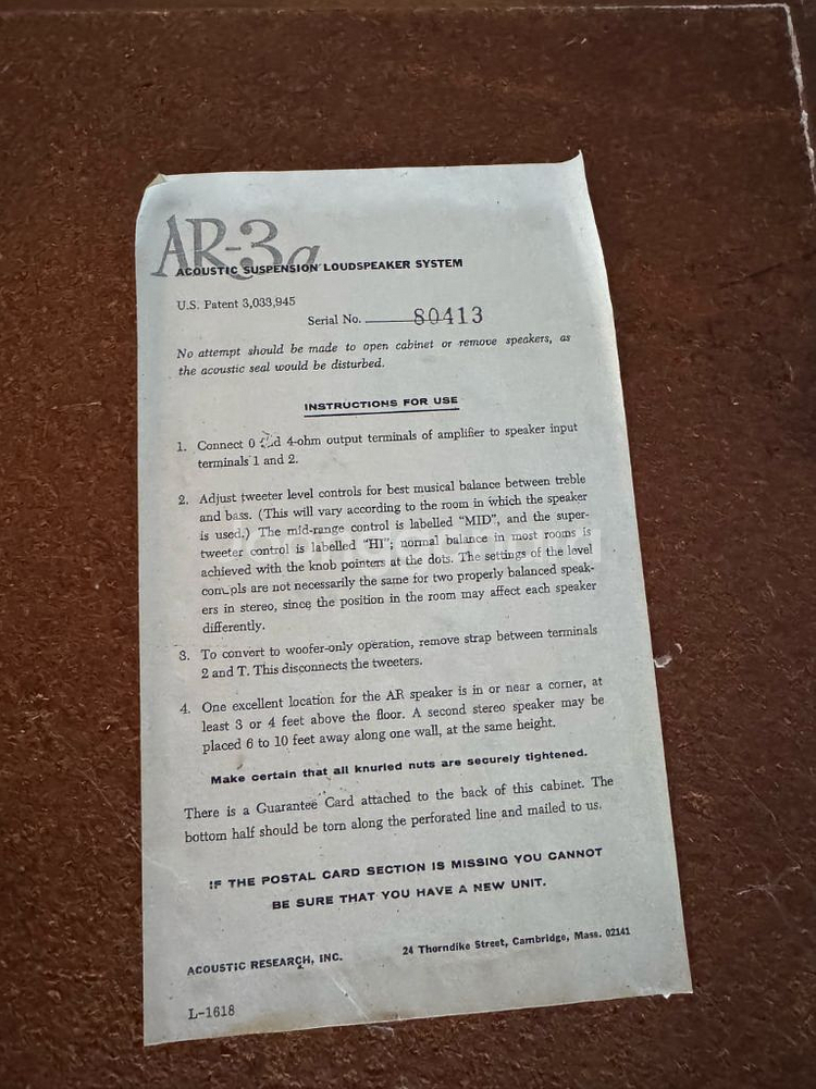 AR-3a 스피커--8