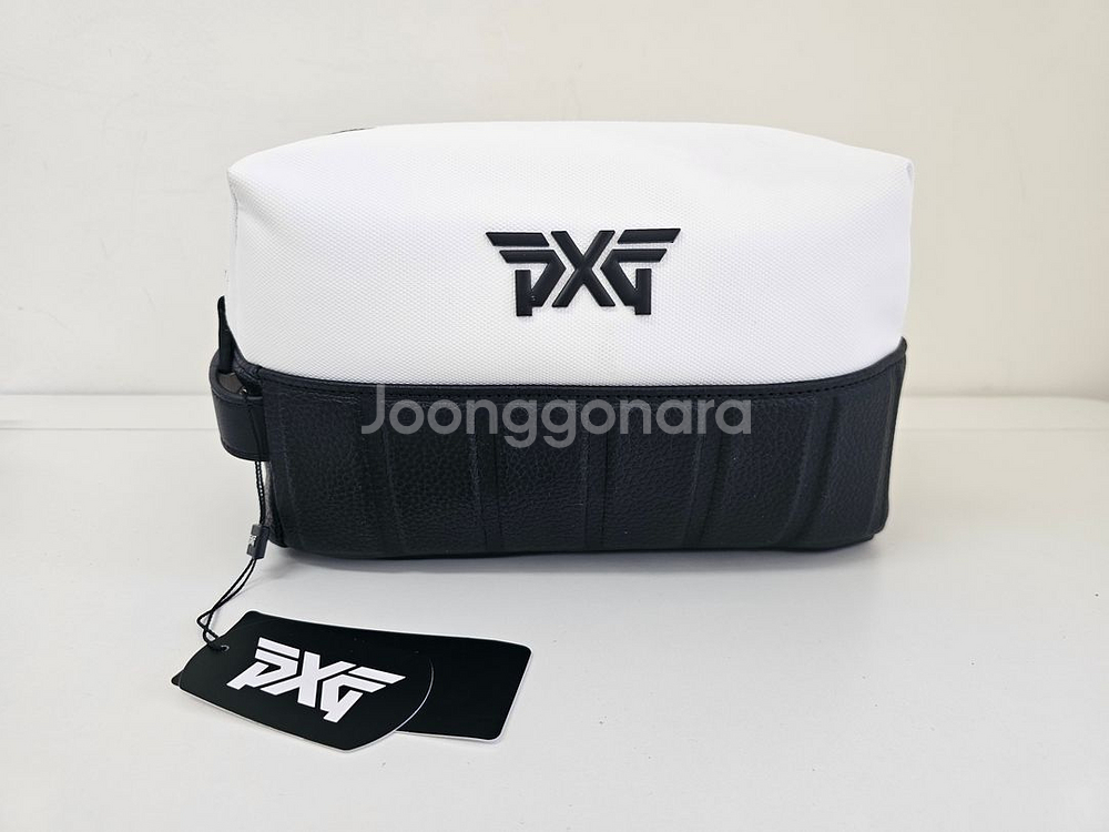 PXG 에센셜 클러치 파우치 화이트/블랙 새상품--0