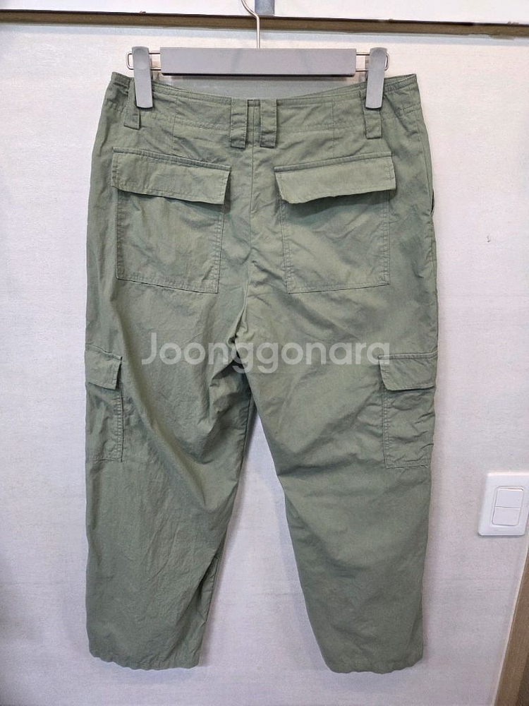 자라 면 테이퍼드 카고팬츠 올리브카키 m--1