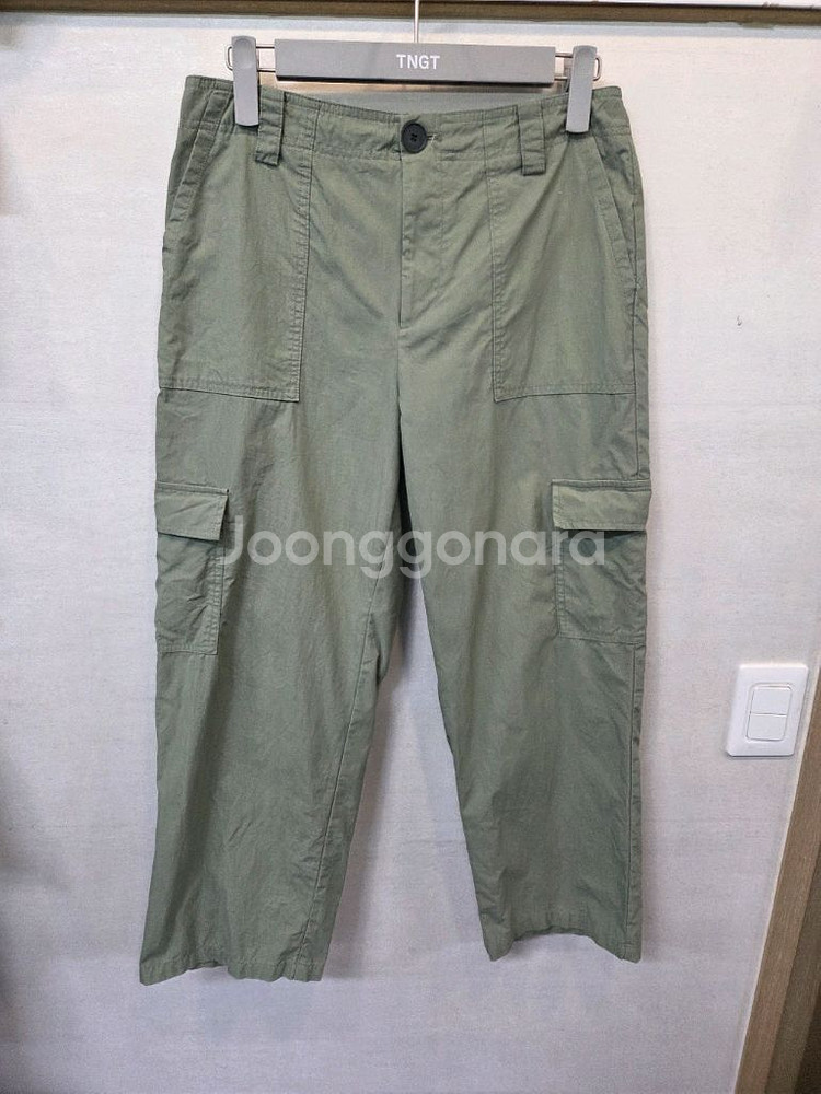 자라 면 테이퍼드 카고팬츠 올리브카키 m--0