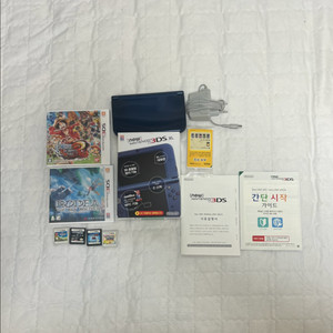 뉴닌텐도3ds XL 삼다수 풀박스+칩6개+충전기