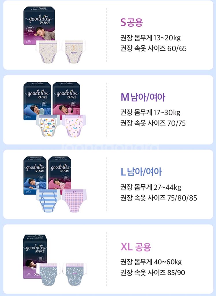 새상품]굿나이트 팬티형 기저귀 #무료배송#--3