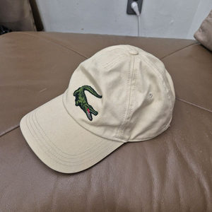 LACOSTE / 베이지 악어 자수 볼캡