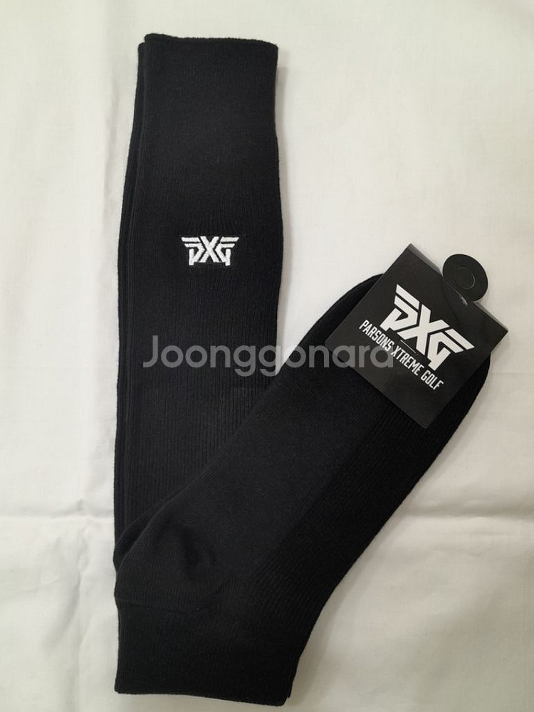 골프양말 2켤레 pxg 니삭스 무릎바로아래길이 흰 검--4