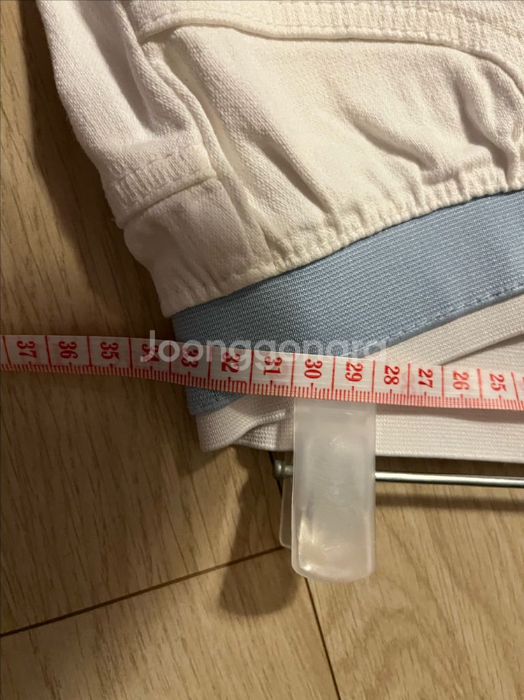 M) HOWLUK 흰색 바지 밴딩바지 백바지 흰색면바지--4