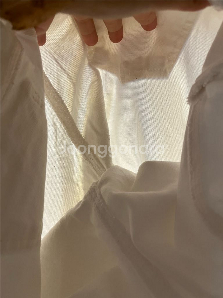 M) HOWLUK 흰색 바지 밴딩바지 백바지 흰색면바지--6