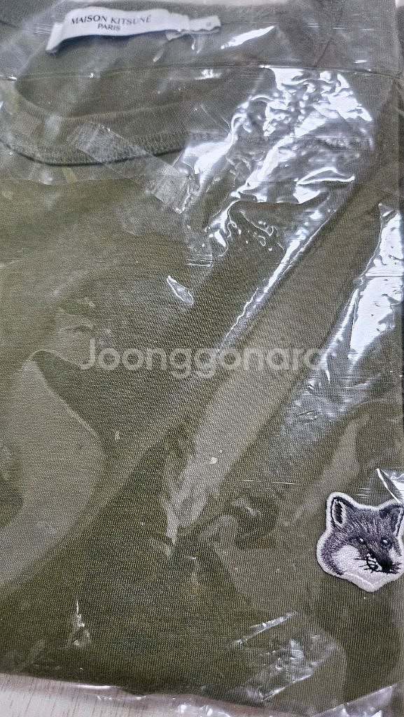 메종키츠네 폭스헤드 반팔 티셔츠XL (105) /카키색--6