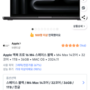 미개봉 초급매) 맥북프로 16인치 M4 MAX
