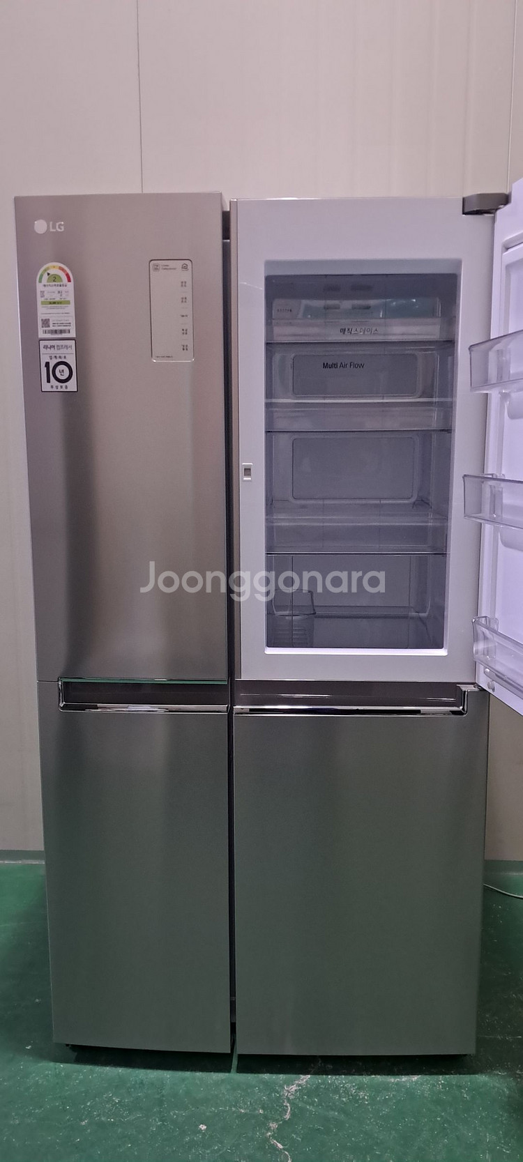 1566 엘지디오스 821L 2도어양문형냉장고(메탈)--3
